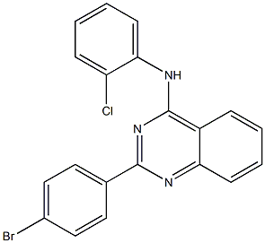 2-(4-bromophenyl)-N-(2-chlorophenyl)-4-quinazolinamine Struktur