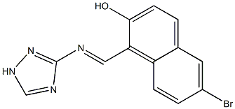 6-bromo-1-[(1H-1,2,4-triazol-3-ylimino)methyl]-2-naphthol Struktur