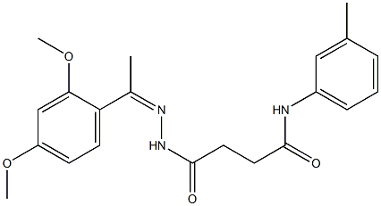 4-{2-[1-(2,4-dimethoxyphenyl)ethylidene]hydrazino}-N-(3-methylphenyl)-4-oxobutanamide Struktur