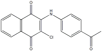 2-(4-acetylanilino)-3-chloronaphthoquinone Struktur