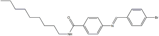 4-[(4-bromobenzylidene)amino]-N-nonylbenzamide Struktur