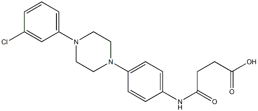 4-{4-[4-(3-chlorophenyl)-1-piperazinyl]anilino}-4-oxobutanoic acid Struktur