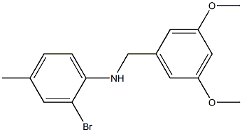 2-bromo-N-(3,5-dimethoxybenzyl)-4-methylaniline Struktur