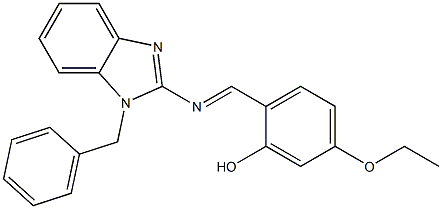 2-{[(1-benzyl-1H-benzimidazol-2-yl)imino]methyl}-5-ethoxyphenol Struktur