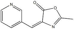 2-methyl-4-(3-pyridinylmethylene)-1,3-oxazol-5(4H)-one Struktur