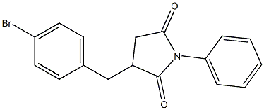 3-[(4-bromophenyl)methyl]-1-phenylpyrrolidine-2,5-dione Struktur