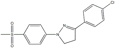 4-[3-(4-chlorophenyl)-4,5-dihydro-1H-pyrazol-1-yl]phenyl methyl sulfone Struktur