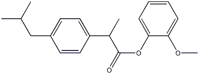 2-methoxyphenyl 2-(4-isobutylphenyl)propanoate Struktur