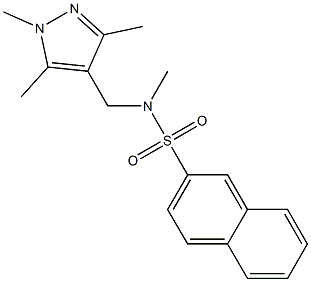 N-methyl-N-[(1,3,5-trimethyl-1H-pyrazol-4-yl)methyl]-2-naphthalenesulfonamide Struktur