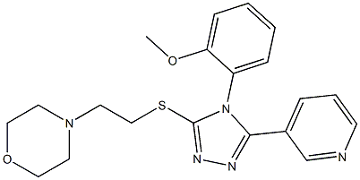 4-(2-{[4-(2-methoxyphenyl)-5-(3-pyridinyl)-4H-1,2,4-triazol-3-yl]sulfanyl}ethyl)morpholine Struktur