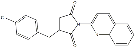 3-(4-chlorobenzyl)-1-(2-quinolinyl)-2,5-pyrrolidinedione Struktur