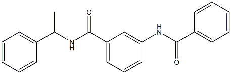 3-(benzoylamino)-N-(1-phenylethyl)benzamide Struktur