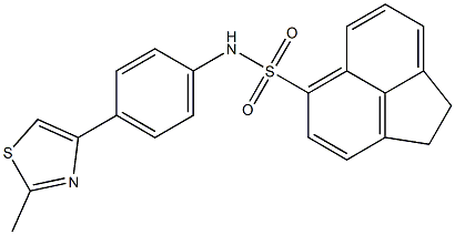 N-[4-(2-methyl-1,3-thiazol-4-yl)phenyl]-1,2-dihydro-5-acenaphthylenesulfonamide Struktur