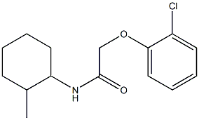 2-(2-chlorophenoxy)-N-(2-methylcyclohexyl)acetamide Struktur