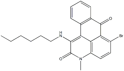 6-bromo-1-(hexylamino)-3-methyl-3H-naphtho[1,2,3-de]quinoline-2,7-dione Struktur