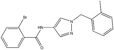 2-bromo-N-[1-(2-methylbenzyl)-1H-pyrazol-4-yl]benzamide Struktur