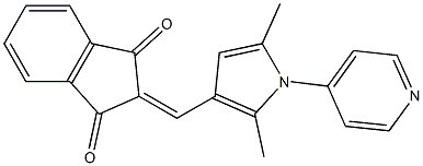 2-{[2,5-dimethyl-1-(4-pyridinyl)-1H-pyrrol-3-yl]methylene}-1H-indene-1,3(2H)-dione Struktur