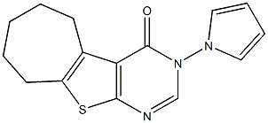 3-(1H-pyrrol-1-yl)-3,5,6,7,8,9-hexahydro-4H-cyclohepta[4,5]thieno[2,3-d]pyrimidin-4-one Struktur