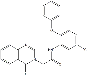 N-(5-chloro-2-phenoxyphenyl)-2-(4-oxo-3(4H)-quinazolinyl)acetamide Struktur