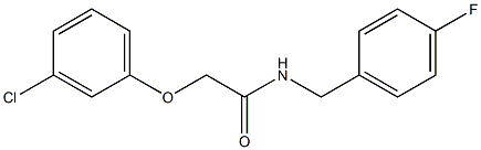 2-(3-chlorophenoxy)-N-(4-fluorobenzyl)acetamide Struktur