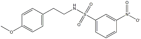 3-nitro-N-[2-(4-methoxyphenyl)ethyl]benzenesulfonamide Struktur