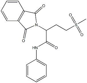 2-(1,3-dioxo-1,3-dihydro-2H-isoindol-2-yl)-4-(methylsulfonyl)-N-phenylbutanamide Struktur