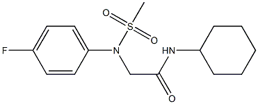 N-cyclohexyl-2-[4-fluoro(methylsulfonyl)anilino]acetamide Struktur