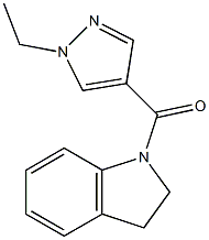 1-[(1-ethyl-1H-pyrazol-4-yl)carbonyl]indoline Struktur