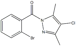 1-(2-bromobenzoyl)-4-chloro-3,5-dimethyl-1H-pyrazole Struktur