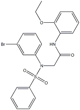 2-[3-bromo(phenylsulfonyl)anilino]-N-(2-ethoxyphenyl)acetamide Struktur