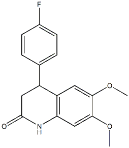 4-(4-fluorophenyl)-6,7-dimethoxy-3,4-dihydro-2(1H)-quinolinone Struktur