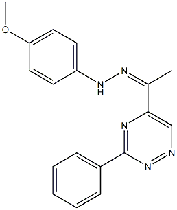 1-(3-phenyl-1,2,4-triazin-5-yl)ethanone (4-methoxyphenyl)hydrazone Struktur