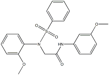 N-(3-methoxyphenyl)-2-[2-methoxy(phenylsulfonyl)anilino]acetamide Struktur