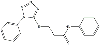 N-phenyl-3-[(1-phenyl-1H-tetraazol-5-yl)sulfanyl]propanamide Struktur