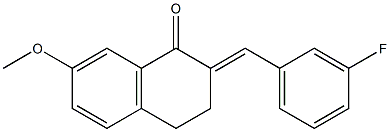 2-(3-fluorobenzylidene)-7-methoxy-3,4-dihydro-1(2H)-naphthalenone Struktur