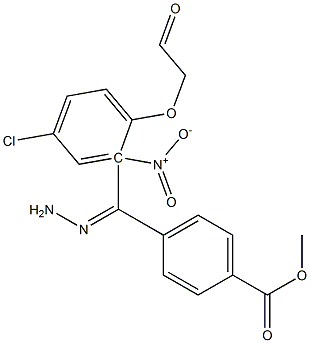 methyl 4-[2-({4-chloro-2-nitrophenoxy}acetyl)carbohydrazonoyl]benzoate Struktur