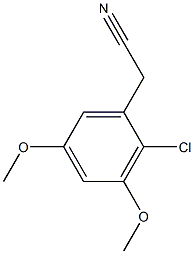 (2-chloro-3,5-dimethoxyphenyl)acetonitrile Struktur