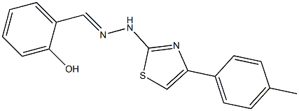 2-hydroxybenzaldehyde [4-(4-methylphenyl)-1,3-thiazol-2-yl]hydrazone Struktur