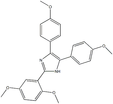 2-(2,5-dimethoxyphenyl)-4,5-bis(4-methoxyphenyl)-1H-imidazole Struktur