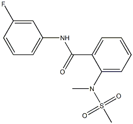 N-(3-fluorophenyl)-2-[methyl(methylsulfonyl)amino]benzamide Struktur