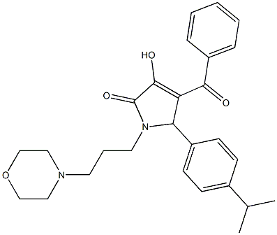 4-benzoyl-3-hydroxy-5-(4-isopropylphenyl)-1-[3-(4-morpholinyl)propyl]-1,5-dihydro-2H-pyrrol-2-one Struktur