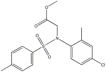 methyl {4-chloro-2-methyl[(4-methylphenyl)sulfonyl]anilino}acetate Struktur