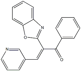 2-(1,3-benzoxazol-2-yl)-1-phenyl-3-(3-pyridinyl)-2-propen-1-one Struktur