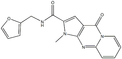 N-(2-furylmethyl)-1-methyl-4-oxo-1,4-dihydropyrido[1,2-a]pyrrolo[2,3-d]pyrimidine-2-carboxamide Struktur