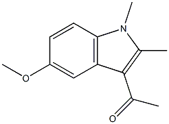 1-(5-methoxy-1,2-dimethyl-1H-indol-3-yl)ethanone Struktur