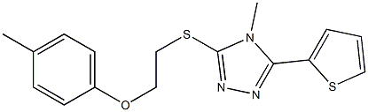 4-methylphenyl 2-{[4-methyl-5-(2-thienyl)-4H-1,2,4-triazol-3-yl]sulfanyl}ethyl ether Struktur