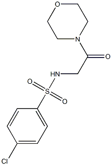 4-chloro-N-[2-(4-morpholinyl)-2-oxoethyl]benzenesulfonamide Struktur