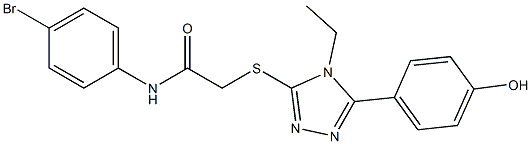 N-(4-bromophenyl)-2-{[4-ethyl-5-(4-hydroxyphenyl)-4H-1,2,4-triazol-3-yl]sulfanyl}acetamide Struktur