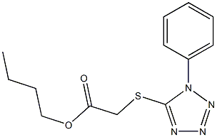 butyl [(1-phenyl-1H-tetraazol-5-yl)sulfanyl]acetate Struktur