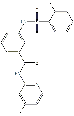 3-{[(2-methylphenyl)sulfonyl]amino}-N-(4-methyl-2-pyridinyl)benzamide Struktur